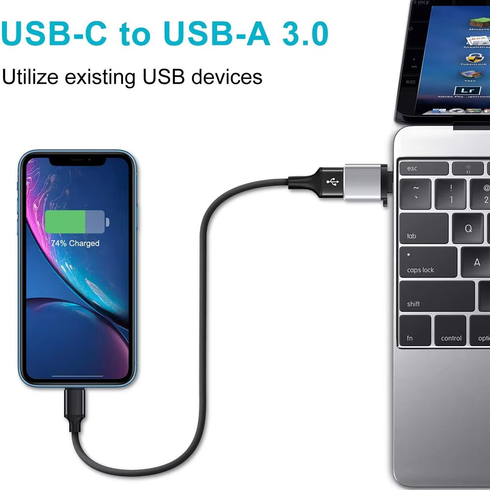 2PCS USB 3.0 to Type-C OTG Adapter