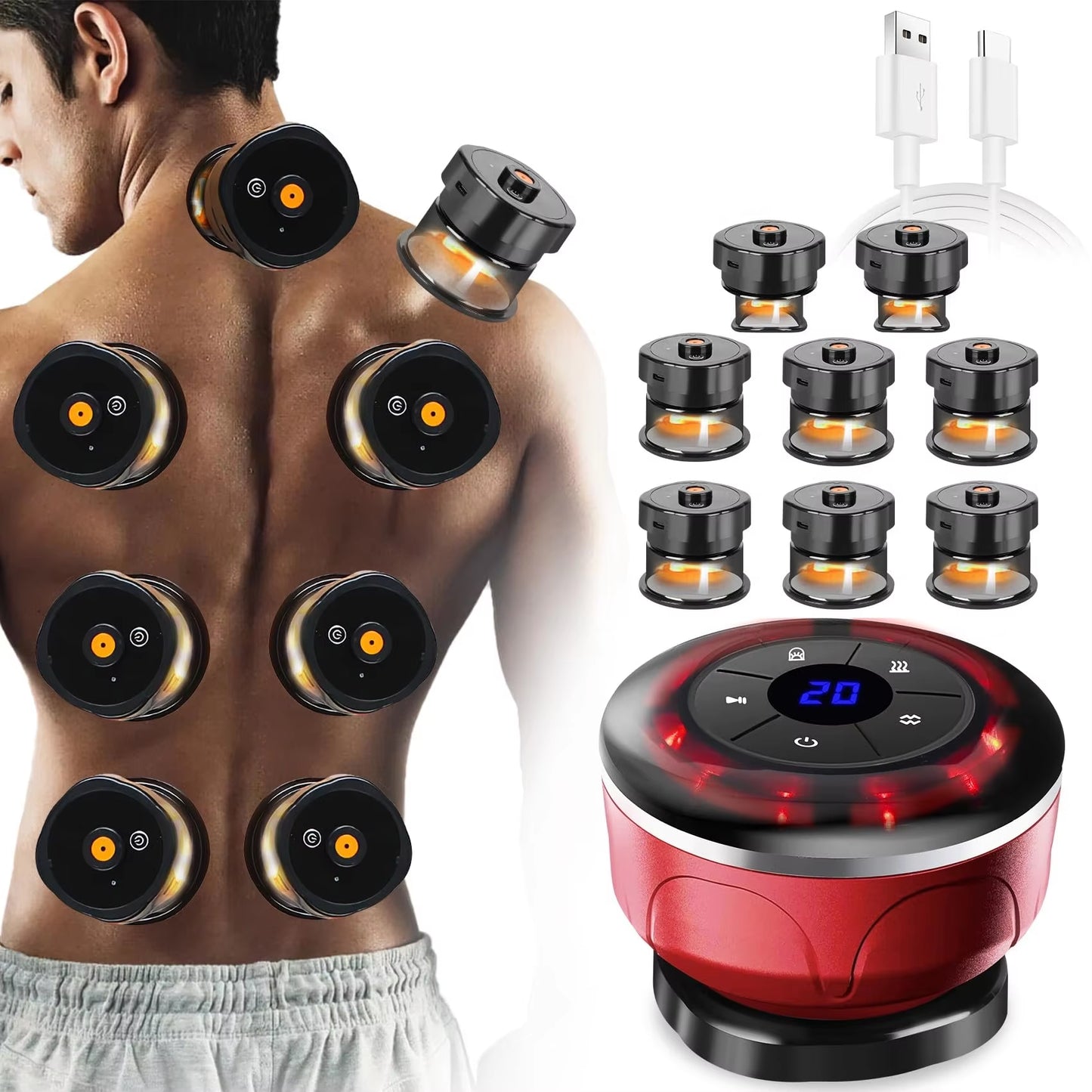 8-Cup Electric Cupping Massager & Fat Burner