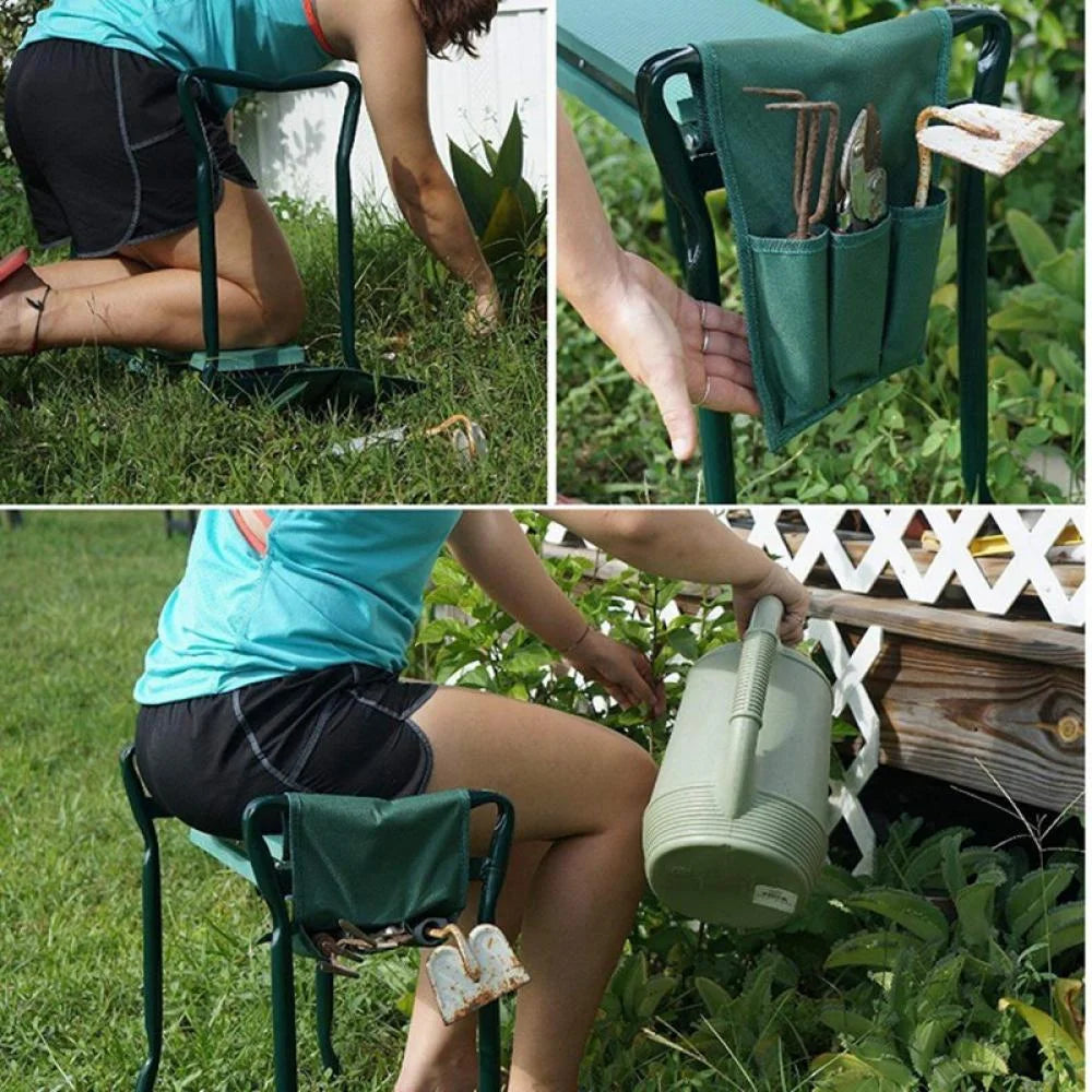 Garden Kneeling Stool Side Toolkit,Side Kit Large Tool Pocket for Gardening Lovers,Garden Kneeling Stool Side Kit