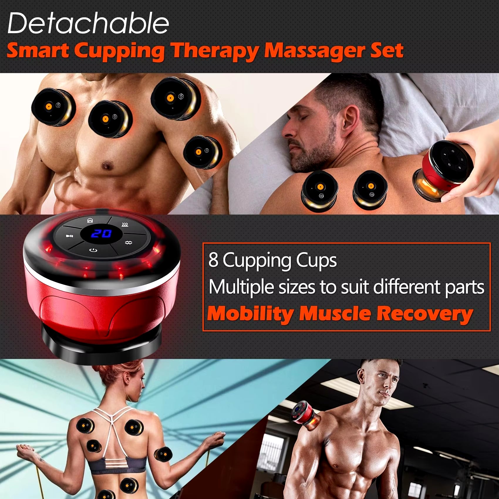 8-Cup Electric Cupping Massager & Fat Burner