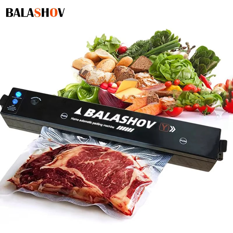 Food Vacuum Sealer Packing Machine EU Plug Vacuum Packer Machine Small Home Kitchen Food Saver with Free 10Pcs Food Vacuum Bags