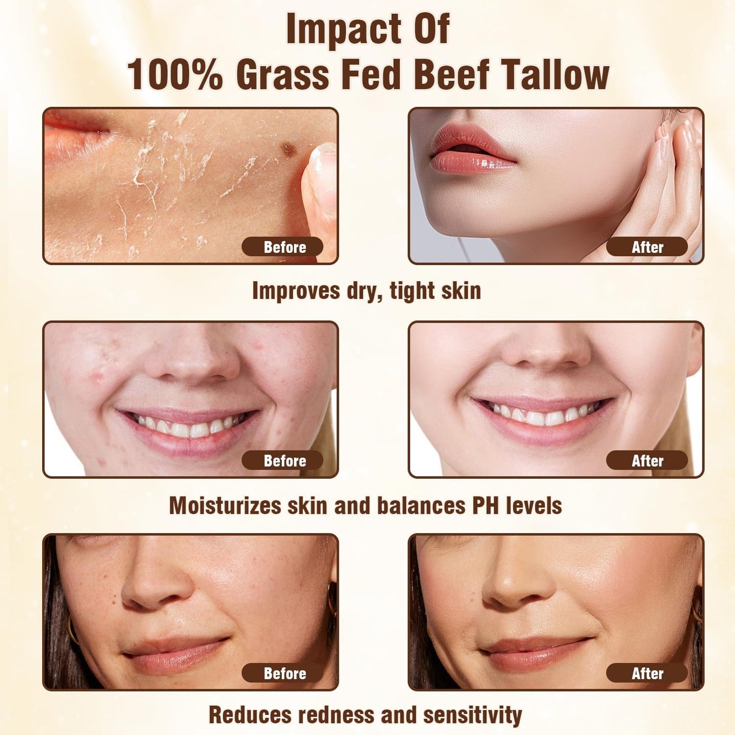 Organic Beef Tallow & Honey Balm – Natural Moisturizer for Face & Body