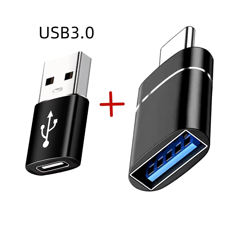 2PCS USB 3.0 to Type-C OTG Adapter