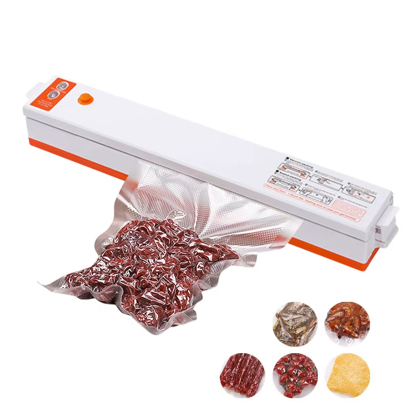 Food Vacuum Sealer Packing Machine EU Plug Vacuum Packer Machine Small Home Kitchen Food Saver with Free 10Pcs Food Vacuum Bags