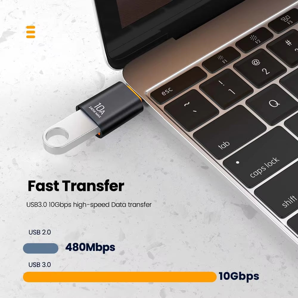 10A USB Type-C to USB Adapter