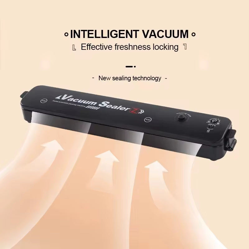 2024 NEW Food Vacuum Sealer Packaging Machine with Free 10Pcs Vacuum Bags Household Kitchen Food Vacuum Sealing