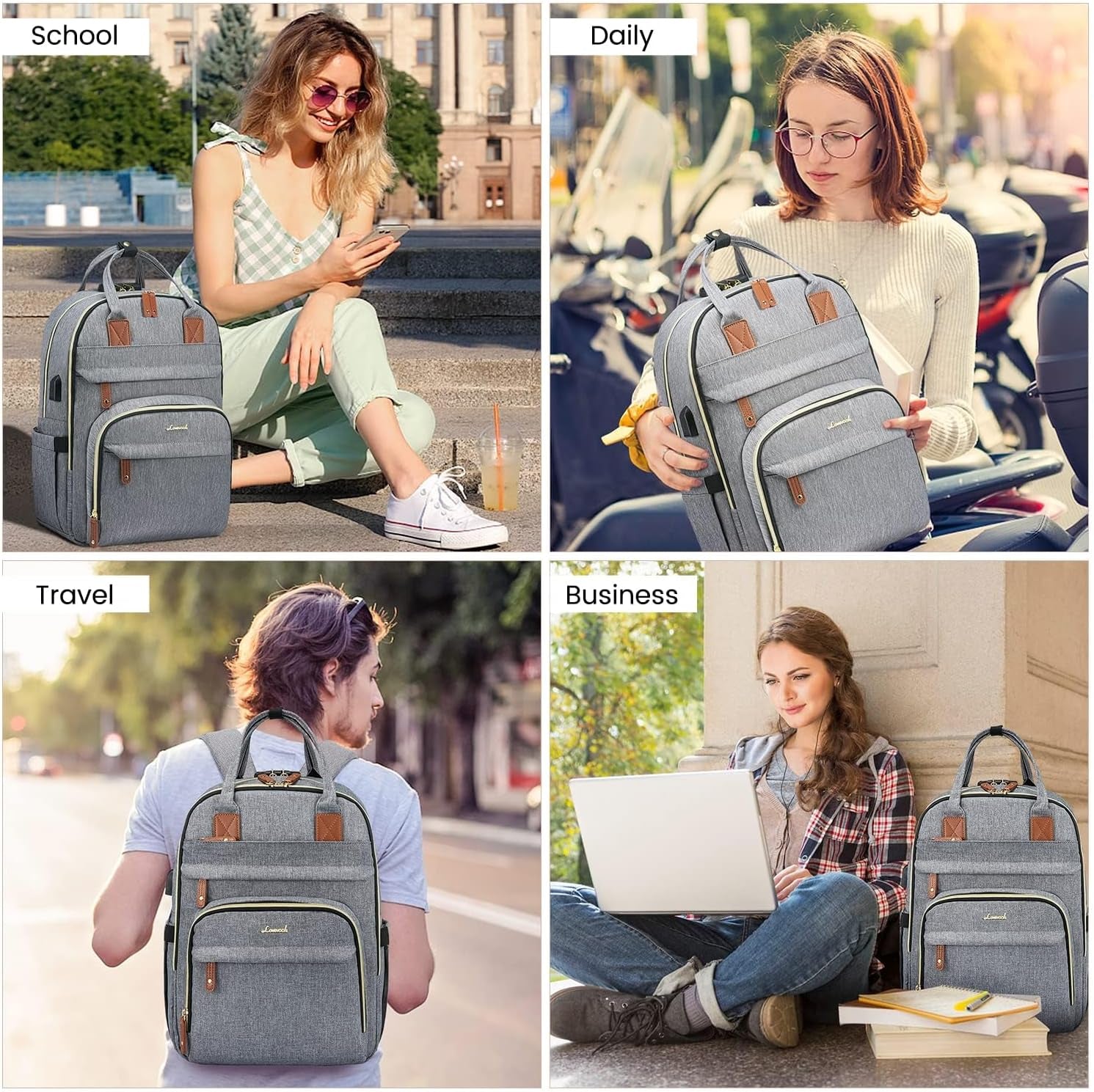 Anti-Theft Laptop Backpack – Travel & Work Bag for 15.6'' Laptops