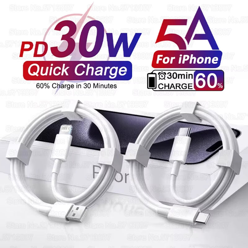 PD 30W Fast Charge Cable for iPhone